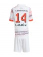 Bayern Munich Luis Diaz #14 Replika Borta Kläder Barn 2025-26 Kortärmad (+ byxor)